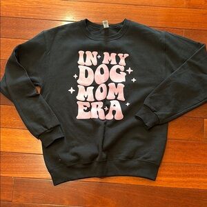 Dog Mom Era Black and Pink Sweatshirt